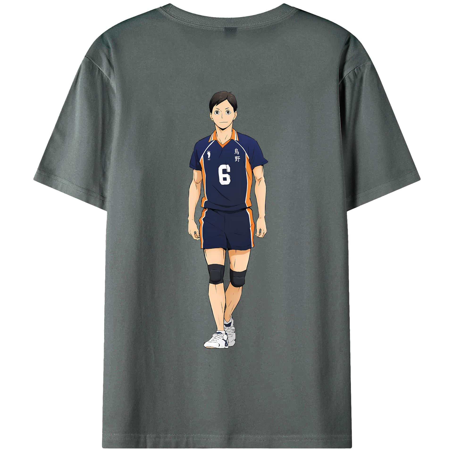 （画像用） ハイキュー!! Haikyu!! 綿100％ メンズ半袖Tシャツ（バックプリント） 通気性
